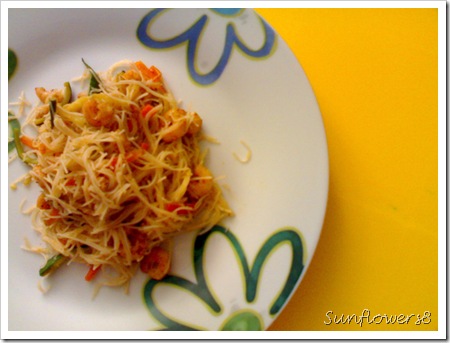 Spaghettini di riso saltati