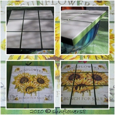 Decoupage sunflower