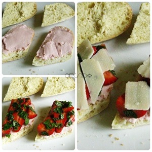 Panino con fragole e prosciutto_tutorial