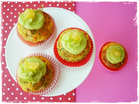 Cupcakes pancetta ananas ed erba cipollina