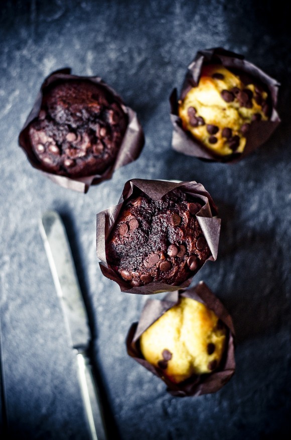 Muffin con gocce di cioccolato - Guest post - Chocolate chips muffins