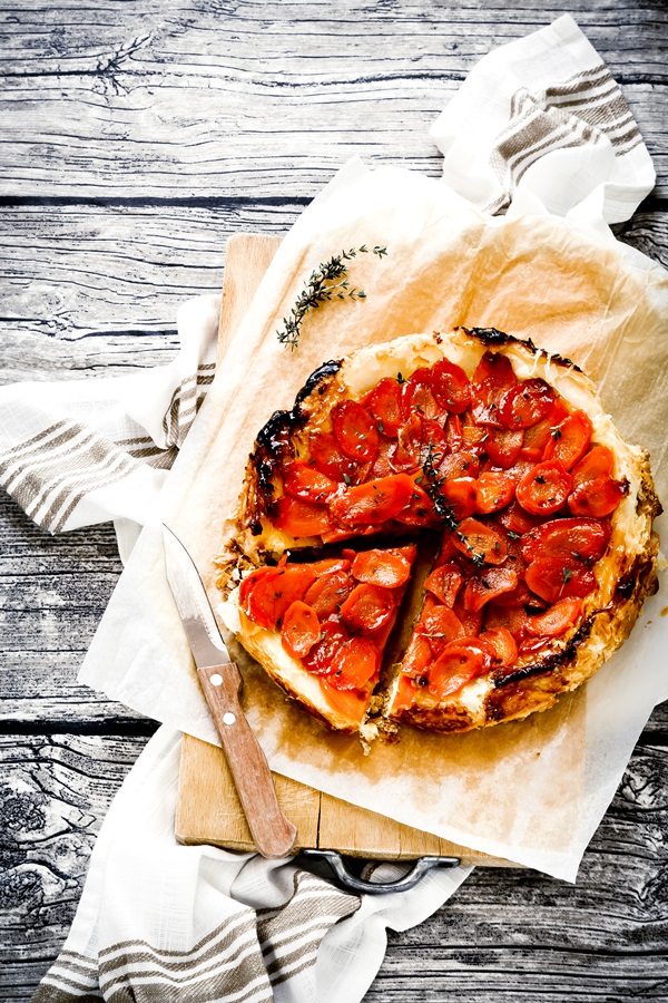 tart rovesciata di carote - tart capovolta di carote e brie - Upside down carrot tart - Upside down carrot tart recipe - Carrot tatin