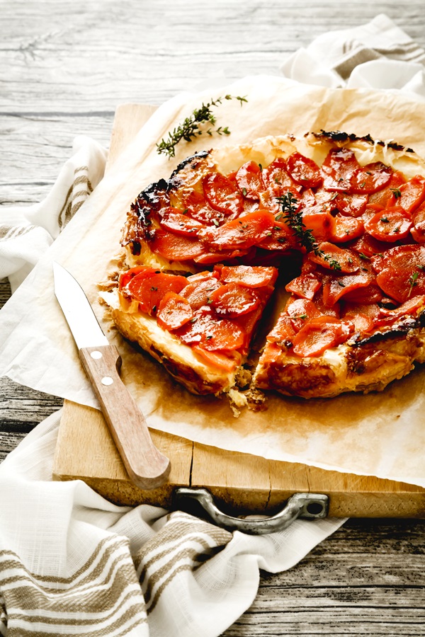 tart rovesciata di carote - tart capovolta di carote e brie - Upside down carrot tart - Upside down carrot tart recipe - Carrot tatin