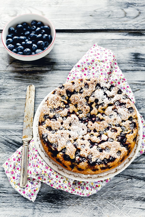 Torta morbida ai mirtilli - Torta ai mirtilli - Soft blueberry cake - Blueberry cake
