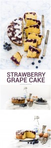 strawberry grape cake - torta all'uva americana - torta all'uva fragola